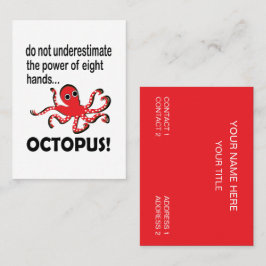 Octopus Coastal Beach Funny Octopus Visitekaartje