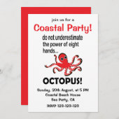 Octopus Coastal Party Funny Octopus Kaart (Voorkant / Achterkant)