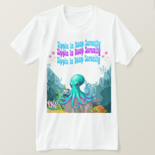Octopus Coffee Lover – Coastal Morning T-shirt Des