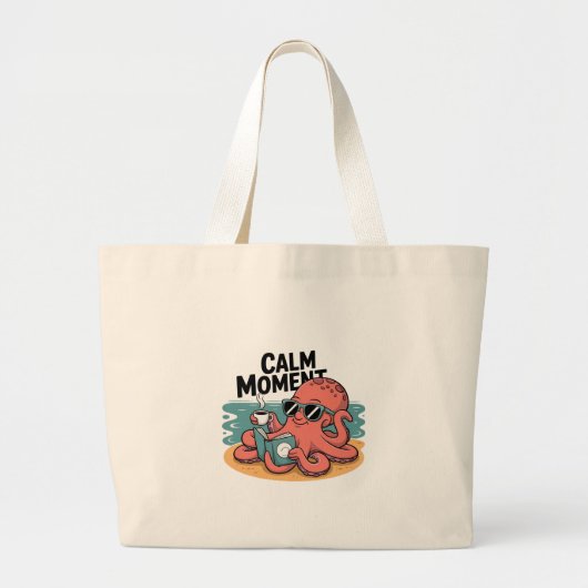 Octopus Coffee - rustig moment canvas tas (Voorkant)