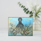 Octopus Collage Briefkaart (Staand voorkant)