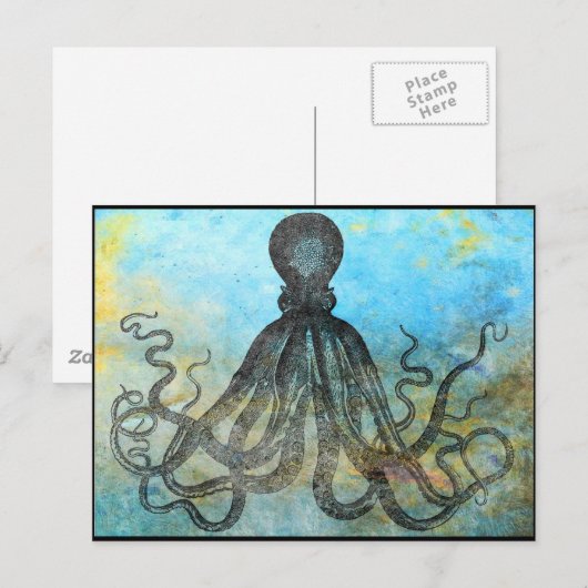 Octopus Collage Briefkaart (Voorkant / Achterkant)