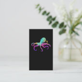 Octopus Colorful Kraken Zee Animal Art Visitekaartje (Staand voorkant)