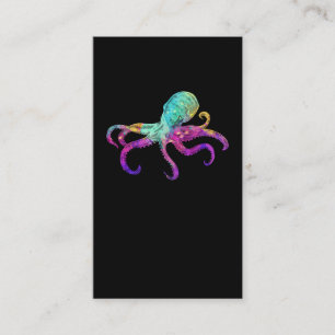 Octopus Colorful Kraken Zee Animal Art Visitekaartje