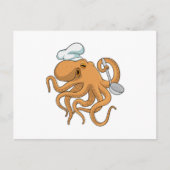 Octopus Cook Chef hoed Briefkaart (Voorkant)