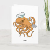 Octopus Cook Chef pet Kaart (Achterkant)