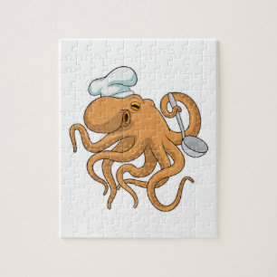 Octopus Cook Chef pet Legpuzzel