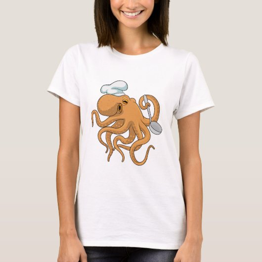 Octopus Cook Chef pet T-shirt (Voorkant)