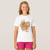 Octopus Cook Chef pet T-shirt (Voorkant volledig)