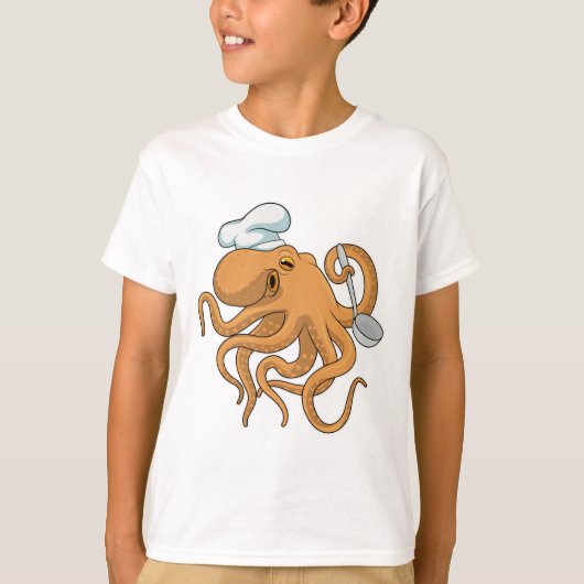 Octopus Cook Chef pet T-shirt (Voorkant)