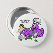 Octopus Cook Chefs Button (Voorkant /achterkant)