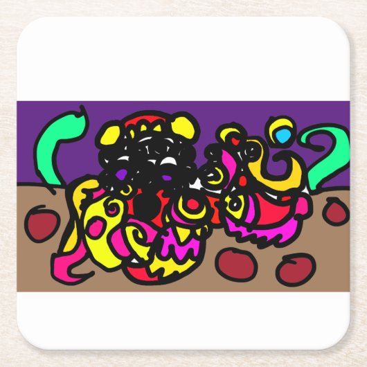 Octopus coole stijl kartonnen onderzetters (Voorkant)