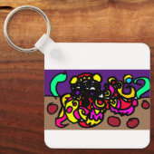 Octopus   coole stijl sleutelhanger (Voorkant)