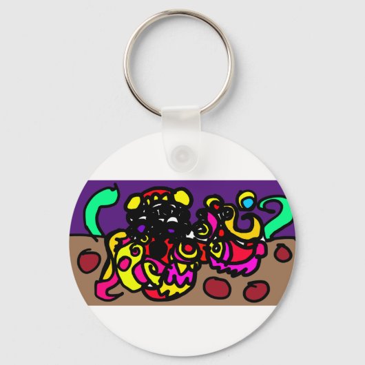 Octopus coole stijl sleutelhanger (Voorkant)