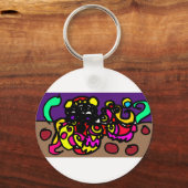 Octopus coole stijl sleutelhanger (Voorkant)