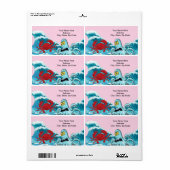 Octopus Crab Ocean Waves Labels (Full Sheet)