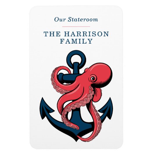 Octopus Cruise Ship Stateroom Magnet Magneet (Verticaal)