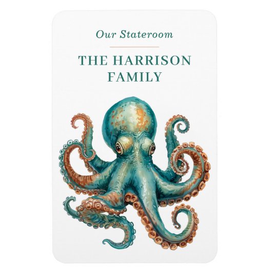 Octopus Cruiseschip Hut Magneet (Verticaal)