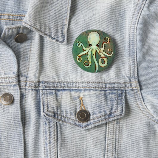Octopus Cthulhu Ronde Button 5,7 Cm (In situ)