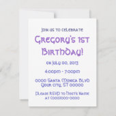 Octopus Cupcake Birthday Invite Kaart (Achterkant)