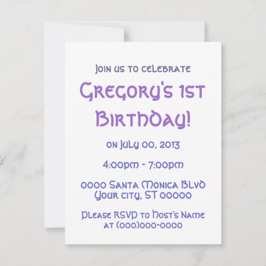 Octopus Cupcake Birthday Invite Kaart (Achterkant)