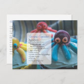 Octopus Cupcakes Recipe Card Briefkaart (Voorkant / Achterkant)
