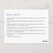 Octopus Cupcakes Recipe Card Briefkaart (Achterkant)