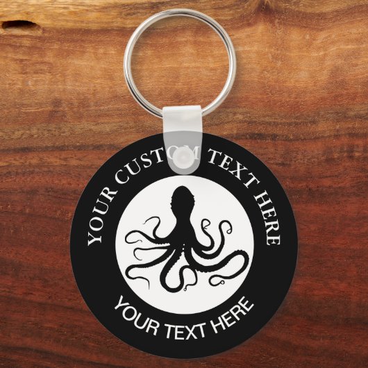 Octopus Custom Logo Sleutelhanger (Voorkant)