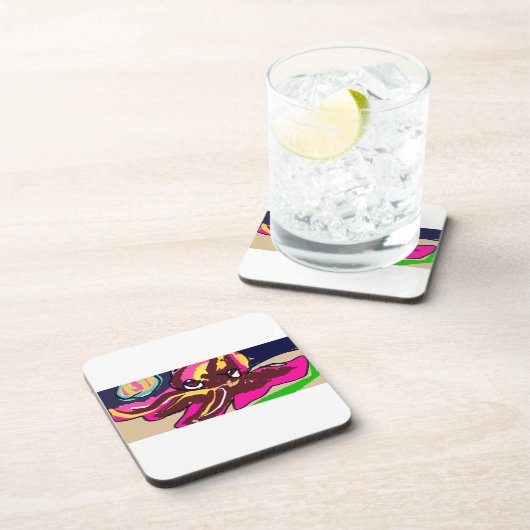 Octopus cute bier onderzetter (Rechterzijde)