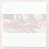 Octopus cute glazen onderzetter (Achterkant)