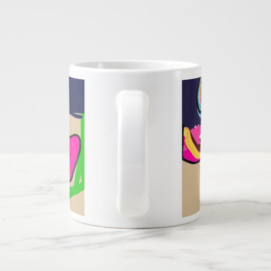 Octopus cute grote koffiekop (Achterkant)