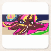 Octopus cute kartonnen onderzetters (Voorkant)