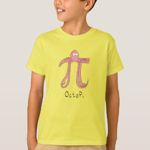 Octopus Cute Wiskunde Pi Day Kind Jongen T-Shirt