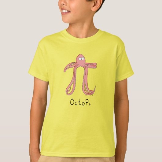 Octopus Cute Wiskunde Pi Day Kind Jongen T-Shirt (Voorkant)
