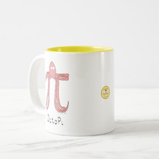 Octopus Cute Wiskunde Pi Day Koffie Mok (Voorkant links)