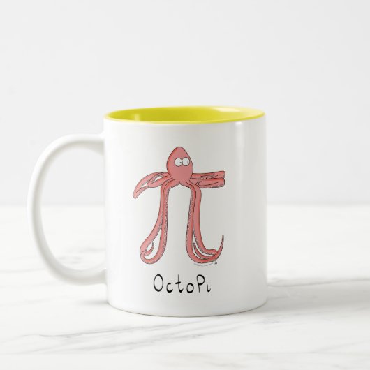 Octopus Cute Wiskunde Pi Day Koffie Mok (Links)