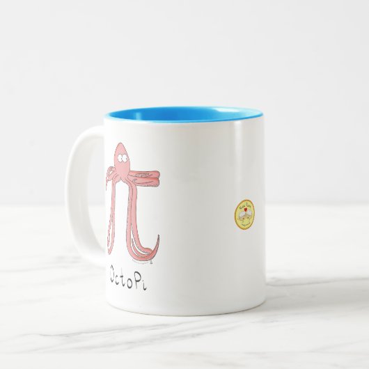 Octopus Cute Wiskunde Pi Day Koffie Mok (Voorkant links)