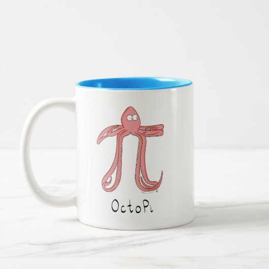 Octopus Cute Wiskunde Pi Day Koffie Mok (Links)