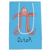 Octopus Cute Wiskunde Pi Day Party Gift Bag Medium Cadeauzakje (Achterkant)