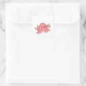 Octopus Dabbing Vierkante Sticker (Tas)