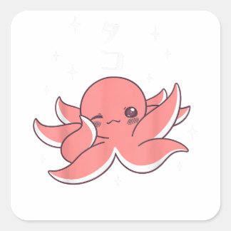 Octopus Dabbing Vierkante Sticker