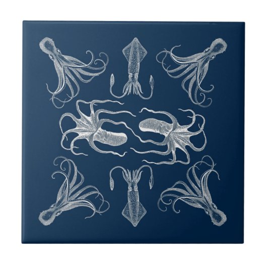 Octopus Dance Tile Tegeltje (Voorkant)