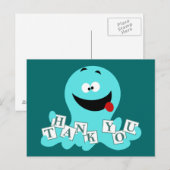 Octopus dank je briefkaart (Voorkant / Achterkant)