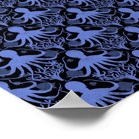 Octopus (dark background) poster (Hoek)