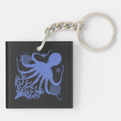 Octopus (dark background) sleutelhanger (Achterkant)