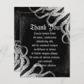 Octopus Dark Bedankkaart (Voorkant / Achterkant)