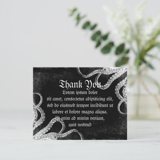  Octopus Dark Bedankkaart (Staand voorkant)