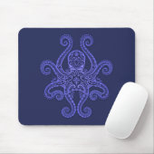 Octopus Design (blauw) Muismat (Met muis)