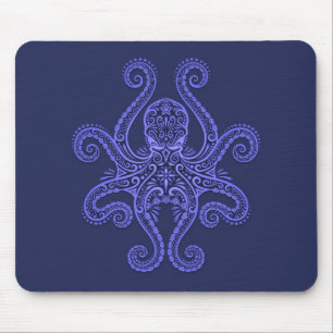 Octopus Design (blauw) Muismat