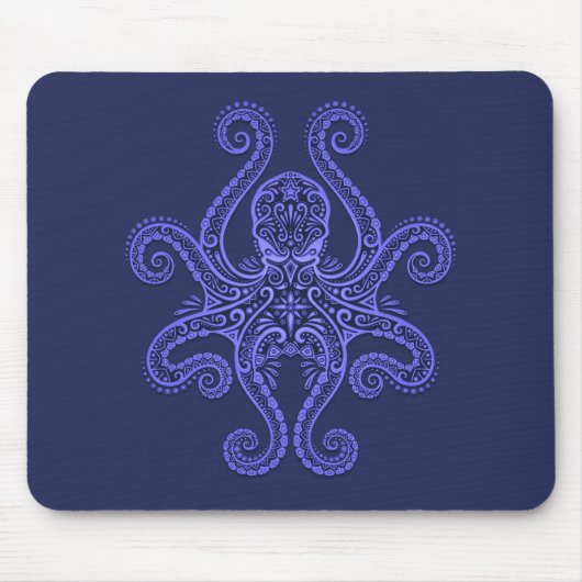 Octopus Design (blauw) Muismat (Voorkant)